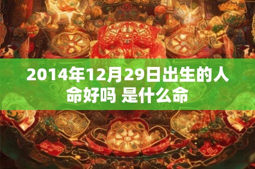 2014年12月29日出生的人命好吗 是什么命