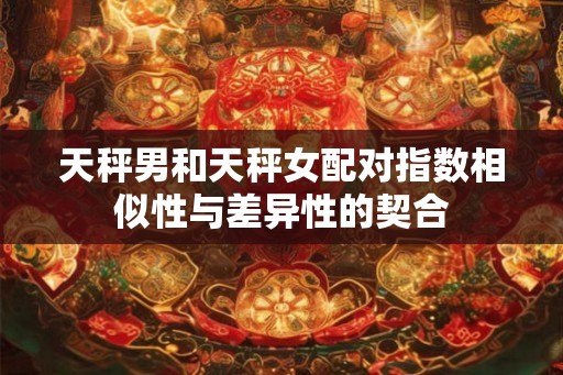 天秤男和天秤女配对指数相似性与差异性的契合