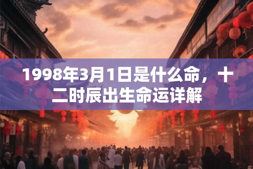 1998年3月1日是什么命，十二时辰出生命运详解