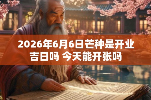 2026年6月6日芒种是开业吉日吗 今天能开张吗