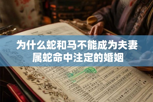 为什么蛇和马不能成为夫妻 属蛇命中注定的婚姻