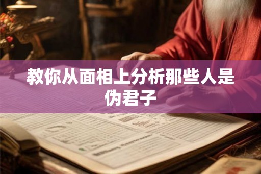 教你从面相上分析那些人是伪君子