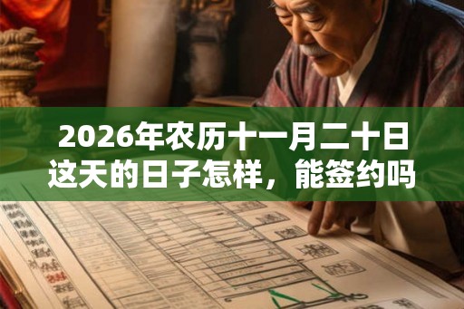 2026年农历十一月二十日这天的日子怎样，能签约吗？