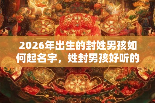 2026年出生的封姓男孩如何起名字，姓封男孩好听的名字