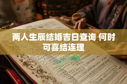 两人生辰结婚吉日查询 何时可喜结连理