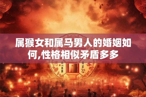 属猴女和属马男人的婚姻如何,性格相似矛盾多多