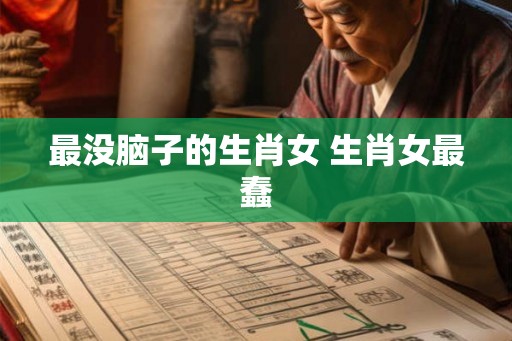 最没脑子的生肖女 生肖女最蠢