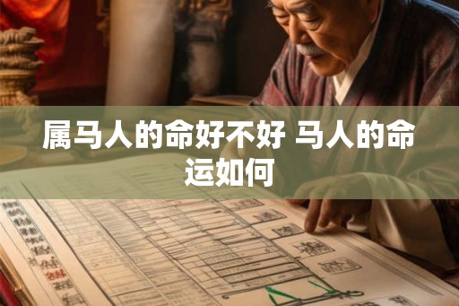 属马人的命好不好 马人的命运如何 属马人的命好不好 马人的命运如何