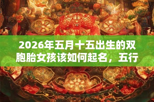 2026年五月十五出生的双胞胎女孩该如何起名，五行属什么