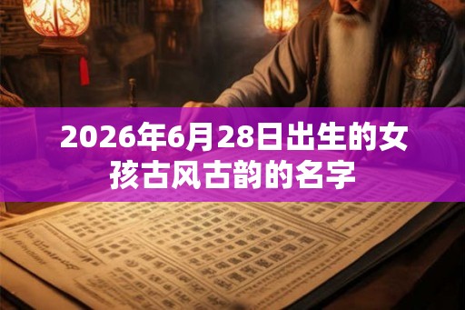 2026年6月28日出生的女孩古风古韵的名字