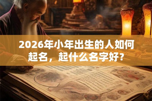 2026年小年出生的人如何起名，起什么名字好？