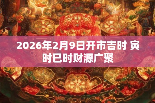 2026年2月9日开市吉时 寅时巳时财源广聚 2026年2月9日开市吉时 寅时巳时财源广聚