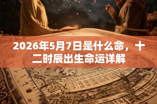 2026年5月7日是什么命，十二时辰出生命运详解