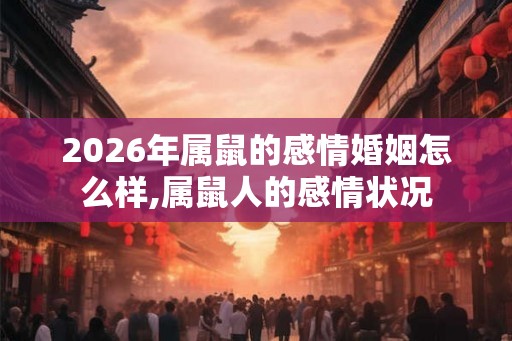 2026年属鼠的感情婚姻怎么样,属鼠人的感情状况