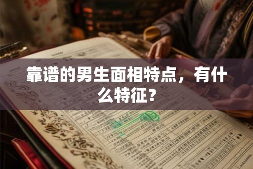 靠谱的男生面相特点，有什么特征？