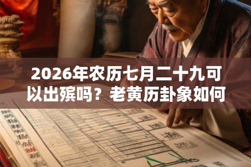 2026年农历七月二十九可以出殡吗?老黄历卦象如何? 2026年农历七月二十九可以出殡吗?老黄历卦象如何?