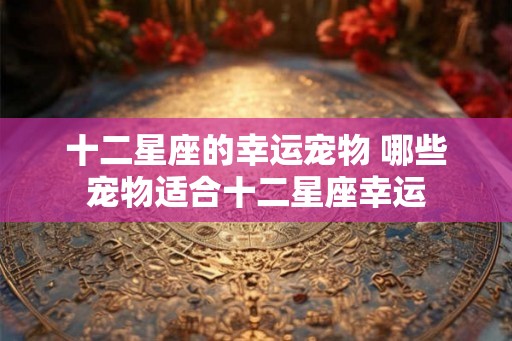 十二星座的幸运宠物 哪些宠物适合十二星座幸运 十二星座的幸运宠物 哪些宠物适合十二星座幸运