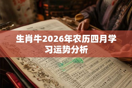 生肖牛2026年农历四月学习运势分析 生肖牛2026年农历四月学习运势分析