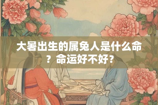 大暑出生的属兔人是什么命?命运好不好? 大暑出生的属兔人是什么命?命运好不好?