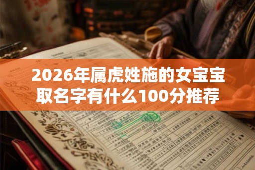2026年属虎姓施的女宝宝取名字有什么100分推荐 2026年属虎姓施的女宝宝取名字有什么100分推荐