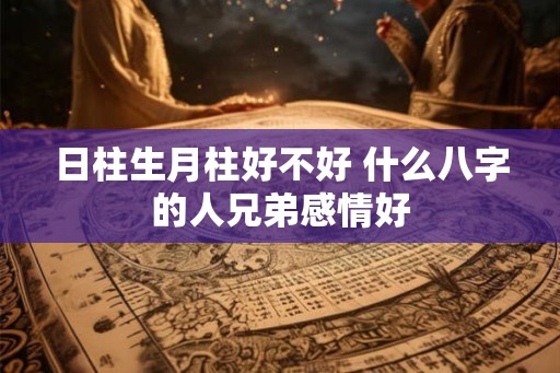 日柱生月柱好不好 什么八字的人兄弟感情好