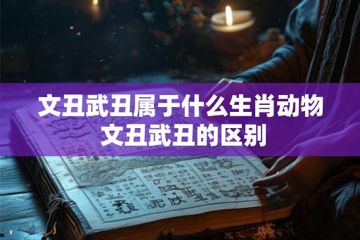文丑武丑属于什么生肖动物 文丑武丑的区别