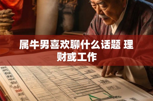 属牛男喜欢聊什么话题 理财或工作