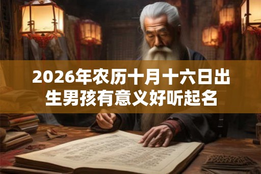 2026年农历十月十六日出生男孩有意义好听起名
