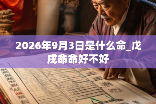 2026年9月3日是什么命_戊戌命命好不好