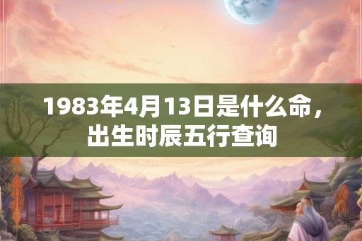 1983年4月13日是什么命,出生时辰五行查询 1983年4月13日是什么命,出生时辰五行查询