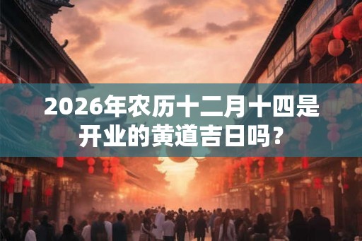 2026年农历十二月十四是开业的黄道吉日吗？