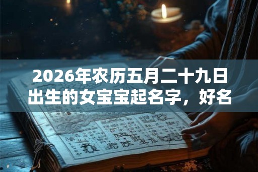 2026年农历五月二十九日出生的女宝宝起名字，好名字怎么起？