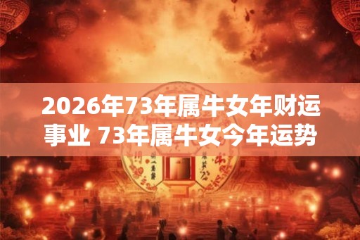 2026年73年属牛女年财运事业 73年属牛女今年运势最新分析