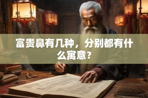 富贵鼻有几种，分别都有什么寓意？