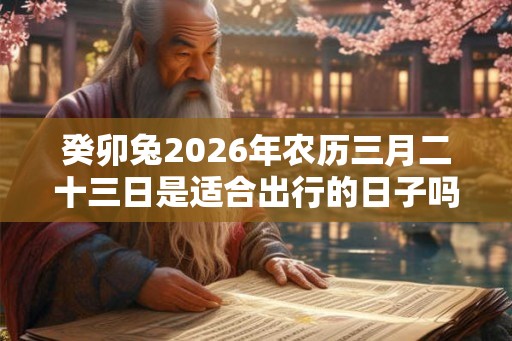 癸卯兔2026年农历三月二十三日是适合出行的日子吗？