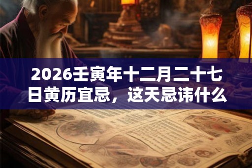 2026壬寅年十二月二十七日黄历宜忌，这天忌讳什么？
