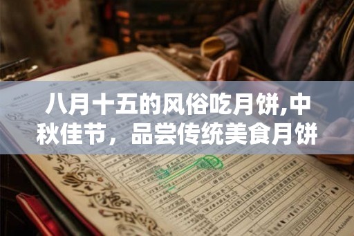 八月十五的风俗吃月饼,中秋佳节，品尝传统美食月饼
