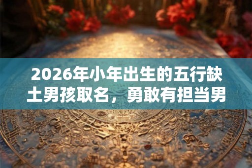 2026年小年出生的五行缺土男孩取名，勇敢有担当男孩名字