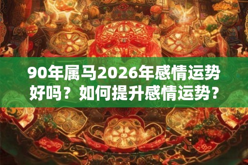 90年属马2026年感情运势好吗?如何提升感情运势? 90年属马2026年感情运势好吗?如何提升感情运势?