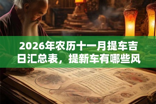 2026年农历十一月提车吉日汇总表，提新车有哪些风俗习惯？