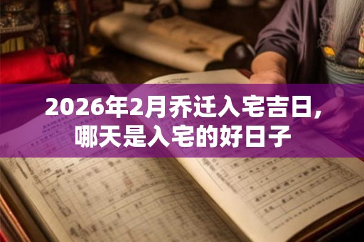 2026年2月乔迁入宅吉日,哪天是入宅的好日子