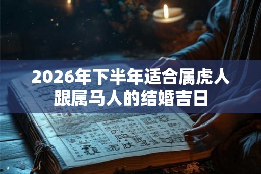 2026年下半年适合属虎人跟属马人的结婚吉日