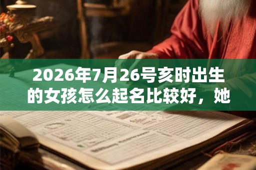 2026年7月26号亥时出生的女孩怎么起名比较好,她的五行是什么? 2026年7月26号亥时出生的女孩怎么起名比较好,她的五行是什么?