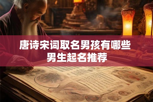 唐诗宋词取名男孩有哪些 男生起名推荐 唐诗宋词取名男孩有哪些 男生起名推荐