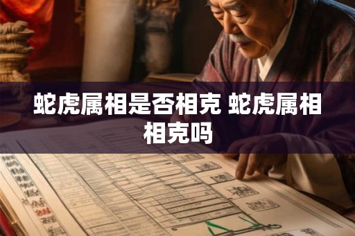 蛇虎属相是否相克 蛇虎属相相克吗