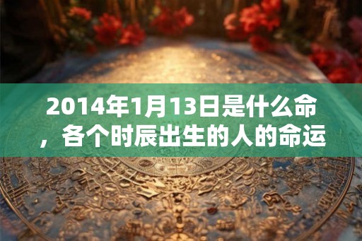 2014年1月13日是什么命，各个时辰出生的人的命运