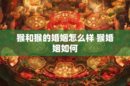猴和猴的婚姻怎么样 猴婚姻如何