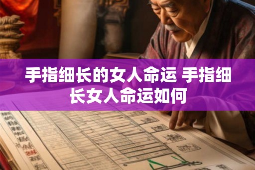 手指细长的女人命运 手指细长女人命运如何
