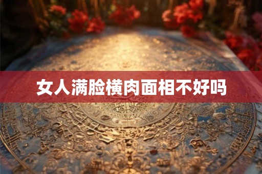 女人满脸横肉面相不好吗