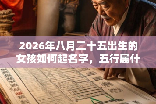 2026年八月二十五出生的女孩如何起名字,五行属什么 2026年八月二十五出生的女孩如何起名字,五行属什么